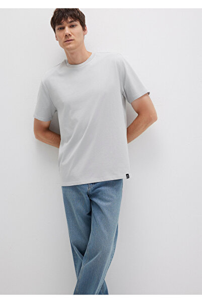 Mavi Γκρι Basic T-Shirt με λεπτομέρεια ετικέτας Loose Fit / Loose Relaxed Fit 0611824 -70075