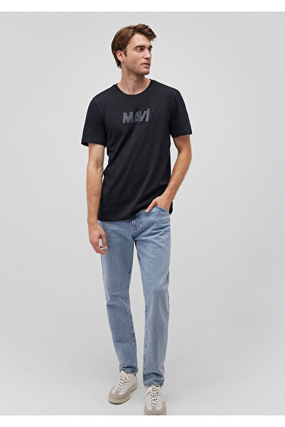 Mavi Logo Printed Black T-Shirt Slim Fit / Slim Fit 066846 -900