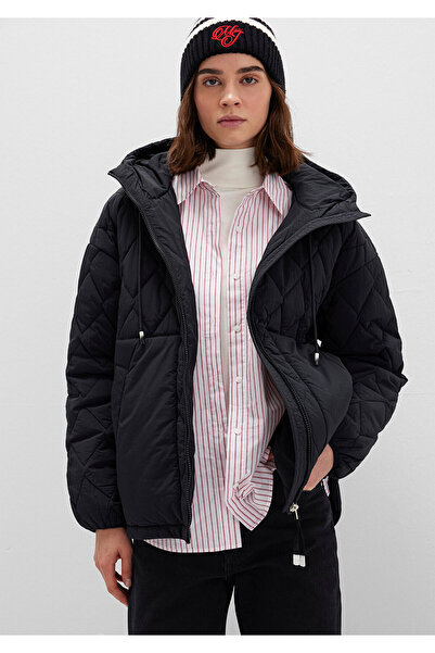 Mavi Water Repellent K Hooded Black Quilted Jacket 1110499-900