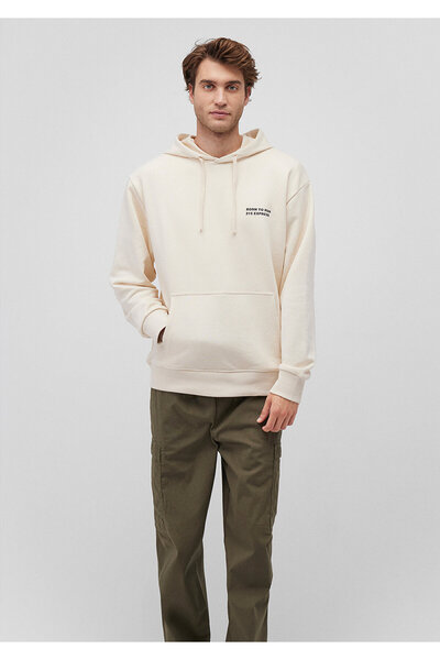 Mavi Μπεζ φούτερ με κουκούλα - Πίσω στάμπα, 0s10160-81202