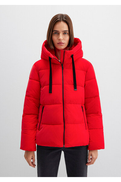 Mavi Hooded Red Puffer Jacket 1110043-81773
