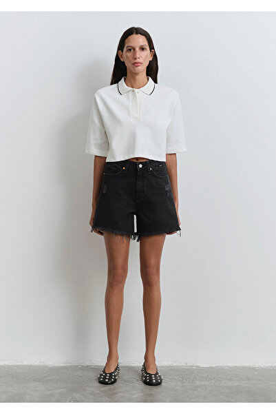 Mavi Millie 90er-Jeansshorts in Anthrazit -1458981230