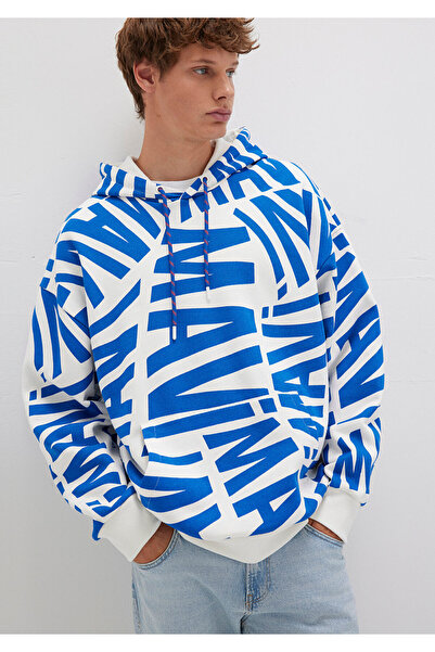 Mavi Φούτερ με στάμπα με κουκούλα 0610121-620