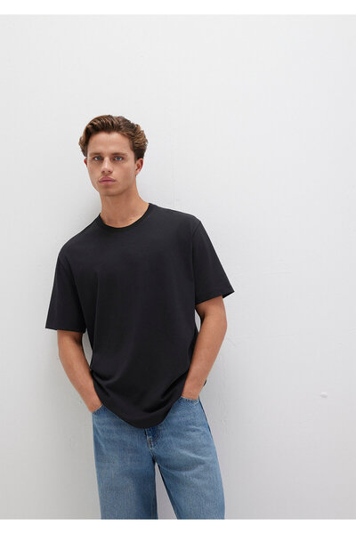 Mavi Μαύρο μπλουζάκι Basic Loose Fit / Loosely Comfortable Cut 066249-900