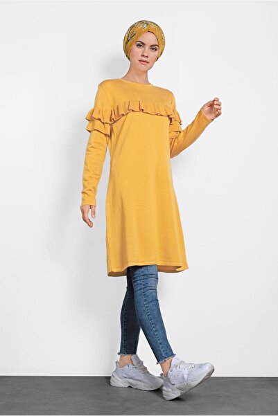 Alvina 40003 Model Ruffle Tunica Tricotaj Detaliat