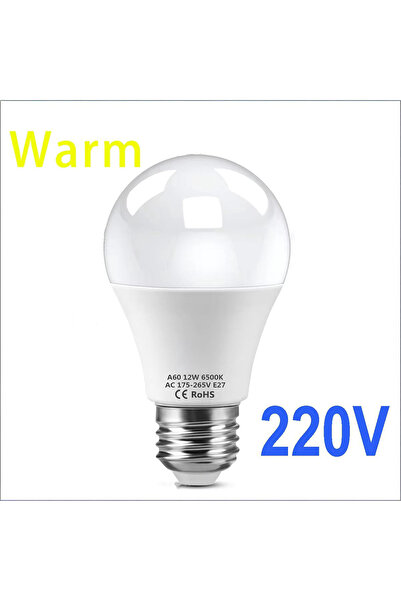 Choice مصباح ليد أبيض دافئ 1Pac E27 بقدرة 12 وات 220 فولت، مزود برادار ميكروو...