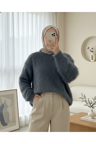 Modamorfo Pulover cu gât rotund și barbă - afumat