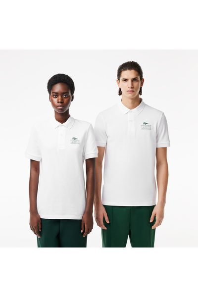 Lacoste Signature Print Stretch Pique Polo Shirt - PH1136-00-001