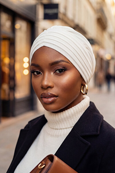 Aisha's Design Πλισέ καπέλο τεσσάρων εποχών, εκρού, B-13O