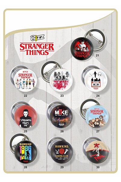 B Ajans Bizz Stranger Things Rozet Seti -03 (TOPLAM 10 ADET)