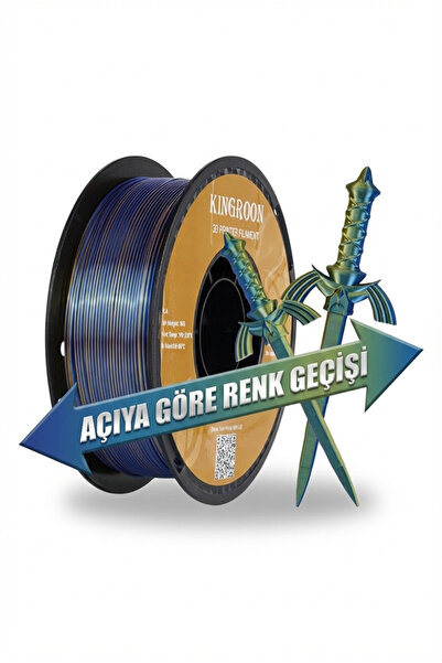KINGROON Çift Renkli Silk PLA - Altın & Mavi (Kraliyet Tonu) - 1.75mm 1Kg - A...