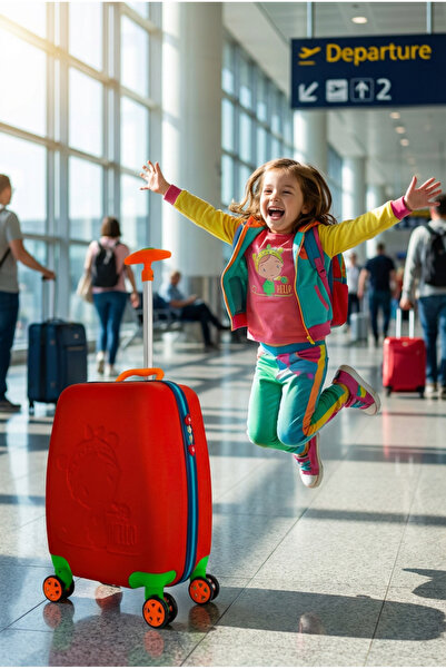 Wexta Wx-410 Kırmızı Kız Çocuk Valizi