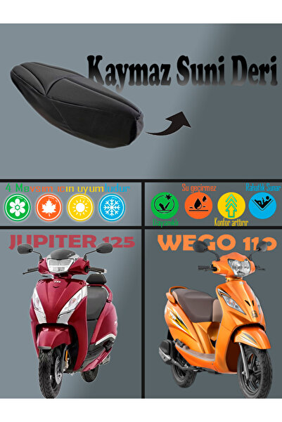 TVS Jupiter 110 - 125  Konfor Sele Kılıfı [Tam Uyumlu, Su Geçirmez, Yırtılmaz]