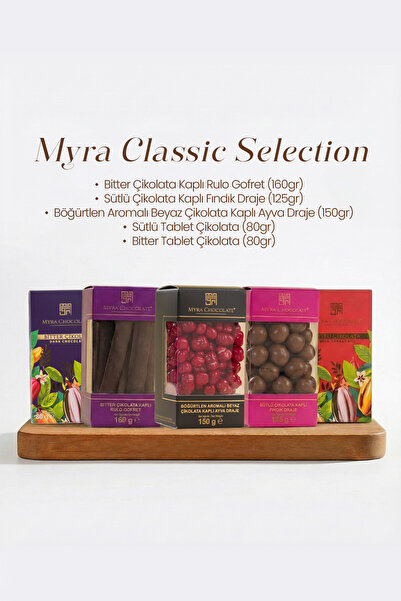 Myra Çikolata Evim 5 li Paket Classic Selection Rulo Gofret Draje Tablet Çiko...