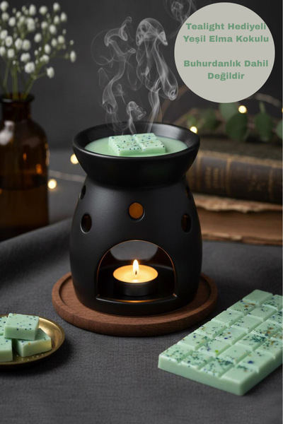 Trend Mum Tealight Hediyeli Buhurdanlık Koku Tableti %100soya Waxmelts Buhurd...