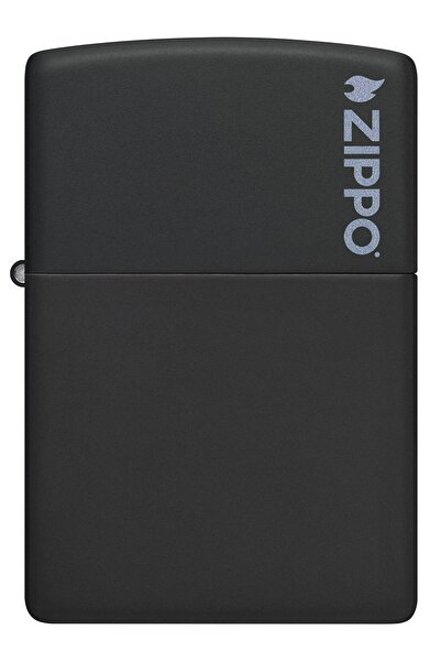 Zippo Çakmak Black Matte Siyah Logo 218zl-000023