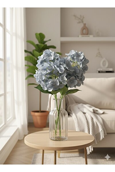 YASİMA Buz Mavi Ortanca Ev DeKor Vazo Süsü