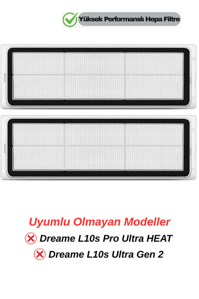 RotRever Filtru Hepa compatibil Dreame Bot L10S Pro Gen 2 / Dreame L10S Ultra, Set de înlocuire pentru cârpă RotRever - 3 bucăți