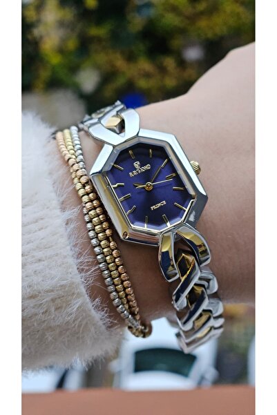 Raymond Rym-213057 Retro Women's Watch - Case Strap Steel and 2 Years Warranty Ipg-Bl