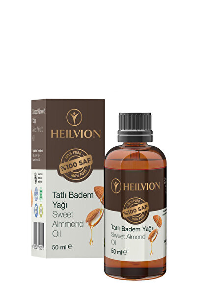 HEILVION Tatlı Badem Yağı %100 Saf ve Doğal Soğuk Sıkım Kaş & Kirpik Bakımı,E Vitamini Saç Dökülmesi Önleyici