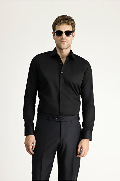 Kiğılı Дълъг ръкав, прилепваща кройка, класическа памучна риза, устойчива на петна