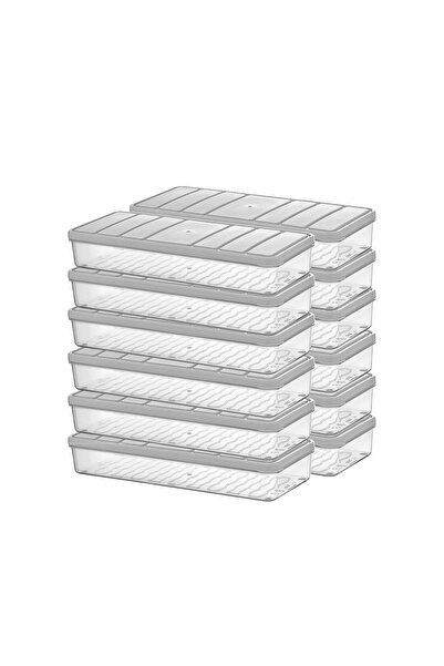 SELKA HOME 12 Pieces 1 Liter Nora Organizer Refrigerator Freezer Organizer Storage Container