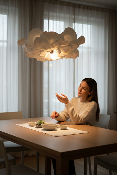 PearlHome Modern Eva Beyaz MİNSK Tasarım Sarkıt Avize