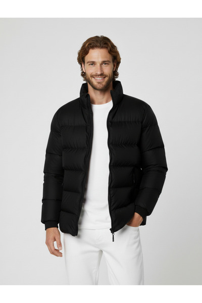 New Balance Mnj3388 Μαύρο Ανδρικό Παλτό & Γιλέκο