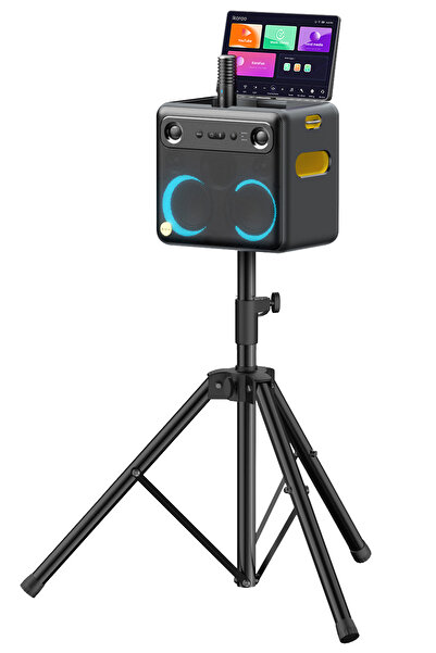 Ikarao Partybox Hoparlör Standlı Break X2 300w Karaoke Bluetooth Hoparlör Seti