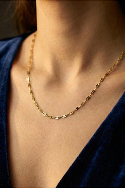 Dağıstanlı Kuyumculuk 14 Ayar Altın Kalın Pullu Zincir