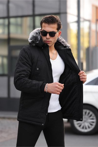 ByTrend Fur-Lined Coat/Mantle Bl 1506