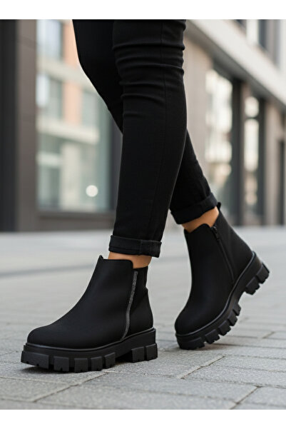 KORELİ 006 Kadın Siyah Sümrüt Yeni Sezon Suya Dayanıklı Tarz Şık Tabanlı Post...