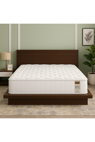 Kurlon مرتبة زنبركية أرضية، محاذاة العمود الفقري، مقاس توأم، 200 طول × 120 عرض × 25 ارتفاع سم