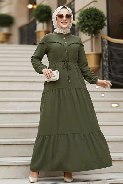 Neva Style Rochie Hijab plisată în straturi 10334HK