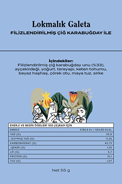 THE GOOD WİLD Lokmalık Galeta | Glutensiz Atıştırmalıklar | Filizlendirilmiş Çiğ Karabuğday | Yüksek Lif | 55 Gr
