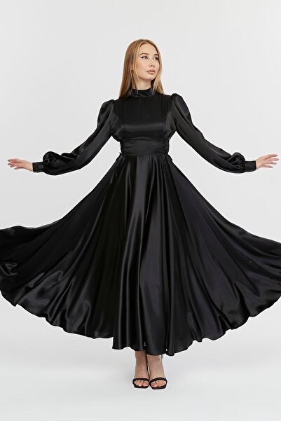 Asees Rochie de seară și rochie de absolvire pentru femei Rochie hijab din sa...