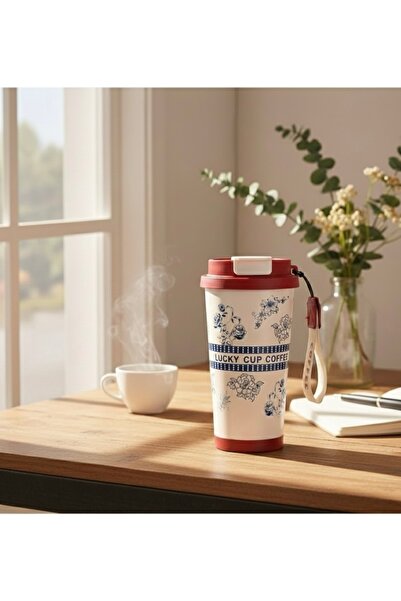 Mira Gift 316 Paslanmaz Çelik Desenli Termos 500 ml - Sızdırmaz & Isı Korumalı