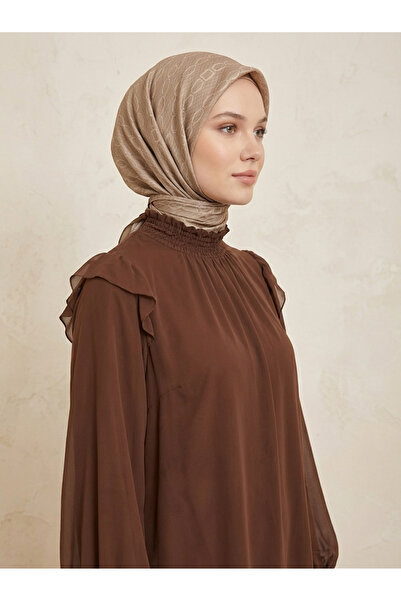 Armine Nostalji Serisi - Geometrik Desenli İpek Eşarp