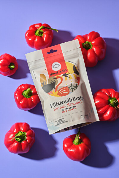 THE GOOD WİLD Filizlendirilmiş Kırmızı Mercimek | Glutensiz Kuru Bakliyat | Vegan | Glutensiz Ürünler | 175 Gr