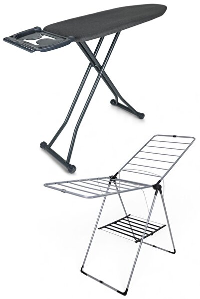 Perilla Silvia Ütü Masası İronika Kalın Borulu Kurutmalık Antrasit