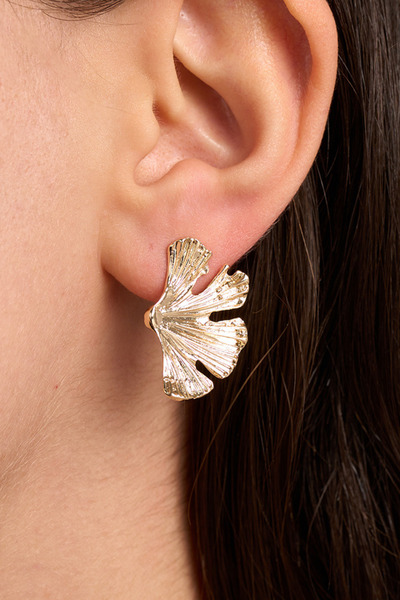 Elika Silver أقراط مجوهرات نسائية على شكل زهرة