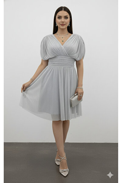 CAREZZA διπλό πέτο Μίνι φόρεμα με πυκνό κορδόνι