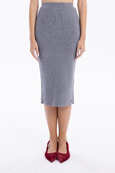 GMG FIRENZE εφαρμοστό Βασική γυναικεία πλεκτή φούστα μεσαίου μήκους