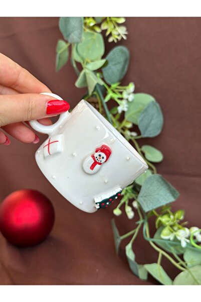 MeGgDecor Kar Tanesi Temalı Mug Fincan