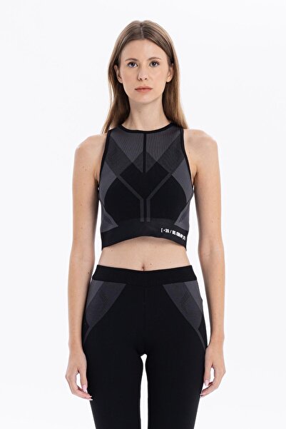 GMG FIRENZE Μίντι τοπ με μοτίβο με λαιμόκοψη