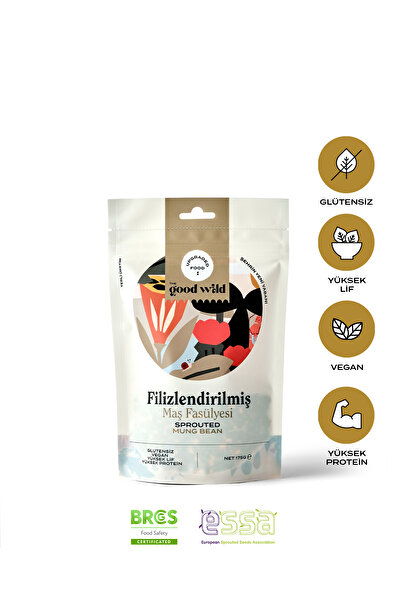 THE GOOD WİLD Filizlendirilmiş Maş Fasulyesi | Glutensiz Kuru Bakliyat | Vegan | Glutensiz Ürünler | 175 Gr