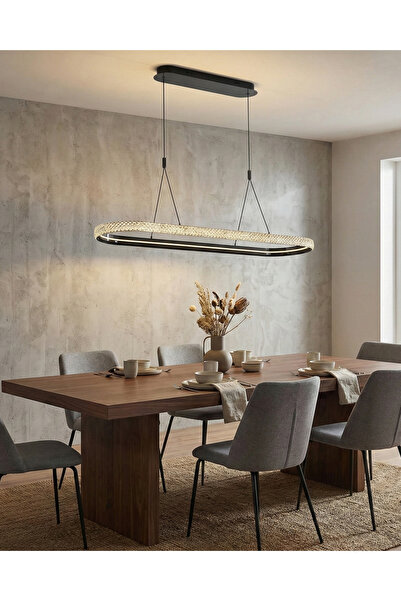 Özcan Aydınlatma 2734-AS-24 Cipale Uzun Sarkıt (Kumandalı Sistem) PLATİN Renk