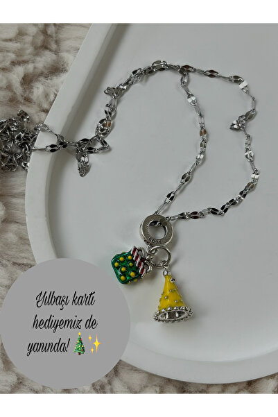 Lume Store قلادة من الفولاذ 316L مع تفاصيل هدايا وقبعة رأس السنة الجديدة، هدا...