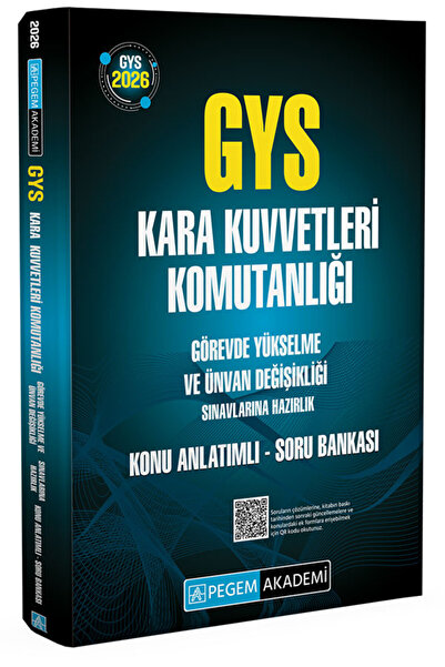 Pegem Akademi Yayıncılık 2026 GYS Kara Kuvvetleri Komutanlığı Görevde Yükselm...