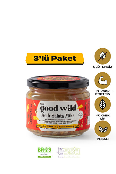 THE GOOD WİLD Filizlendirilmiş Fermante Acılı Salata Miks | Yemeye Hazır Glut...